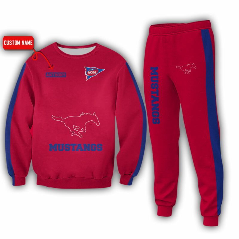 Personalized-Name-SMU-Mustangs-NCAA-Combo-Sport-3D-Hoodie-Zip-Hoodie-Sweatshirt-Tshirt-Jogger-2