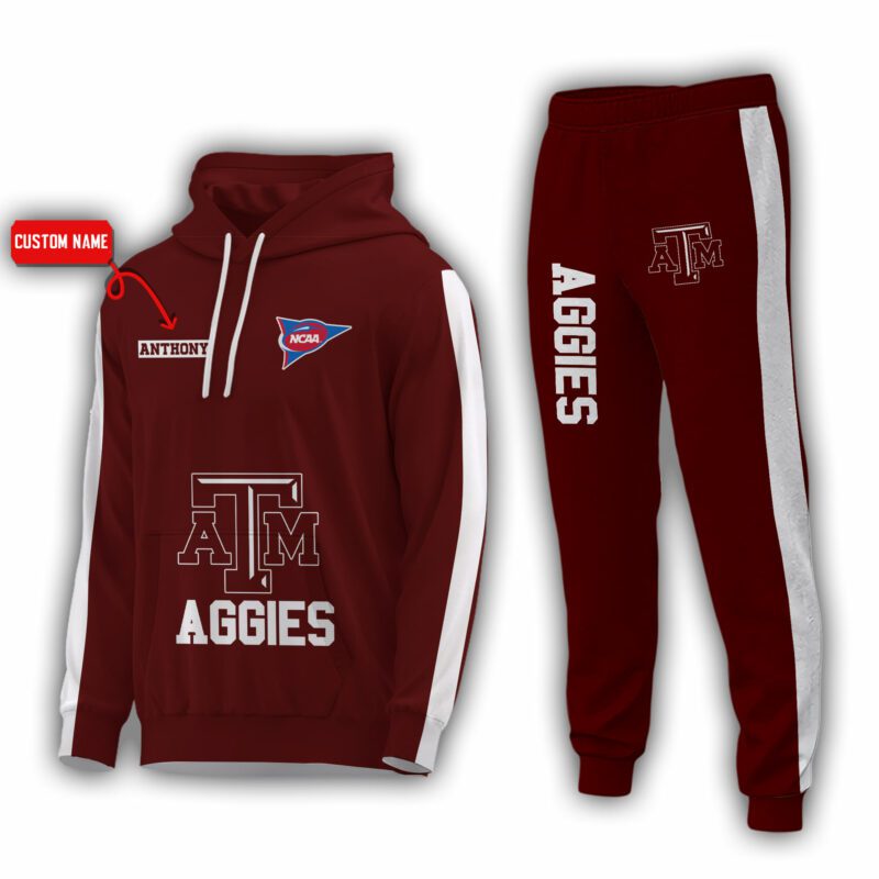 Personalized-Name-Texas-AM-Aggies-NCAA-Combo-Sport-3D-Hoodie-Zip-Hoodie-Sweatshirt-Tshirt-Jogger Personalized Name Texas A&M Aggies NCAA Combo Sport 3D Hoodie - Zip Hoodie - Sweatshirt - Tshirt & Jogger