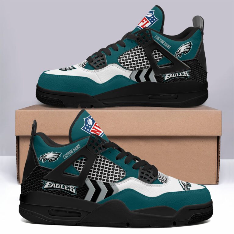 Philadelphia-Eagles-NFL-Premium-Jordan-4-Sneaker-Personalized-Name-Shoes-JD4760-1