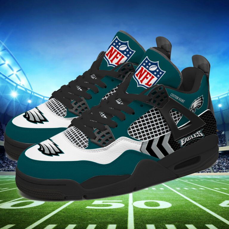 Philadelphia-Eagles-NFL-Premium-Jordan-4-Sneaker-Personalized-Name-Shoes-JD4760-2