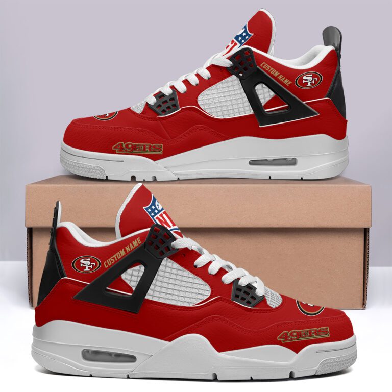San-Francisco-49ers-NFL-Premium-Jordan-4-Sneaker-Personalized-Name-Shoes-JD4763-2