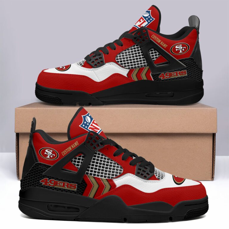 San-Francisco-49ers-NFL-Premium-Jordan-4-Sneaker-Personalized-Name-Shoes-JD4764-1