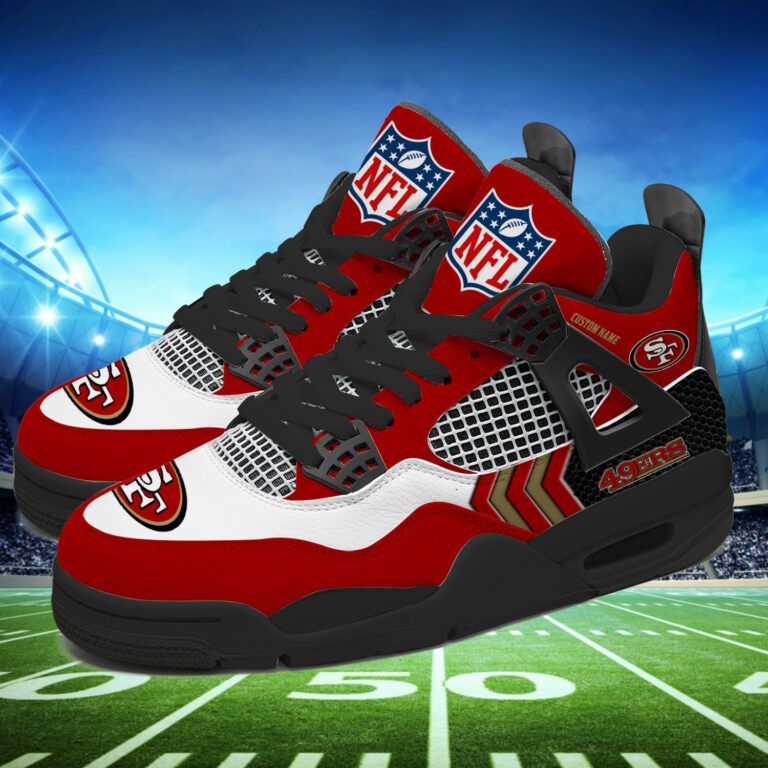 San-Francisco-49ers-NFL-Premium-Jordan-4-Sneaker-Personalized-Name-Shoes-JD4764-2