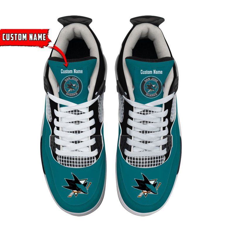 San-Jose-Sharks-NHL-Premium-Jordan-4-Sneaker-Personalized-Name-Shoes-JD4667-1
