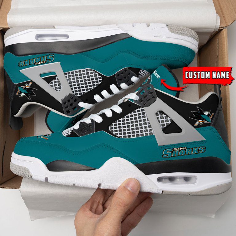 San-Jose-Sharks-NHL-Premium-Jordan-4-Sneaker-Personalized-Name-Shoes-JD4667 San Jose Sharks NHL Premium Jordan 4 Sneaker Personalized Name Shoes JD4667