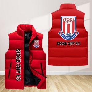 Stoke City F.C Sleeveless Down Jacket Sleeveless Vest