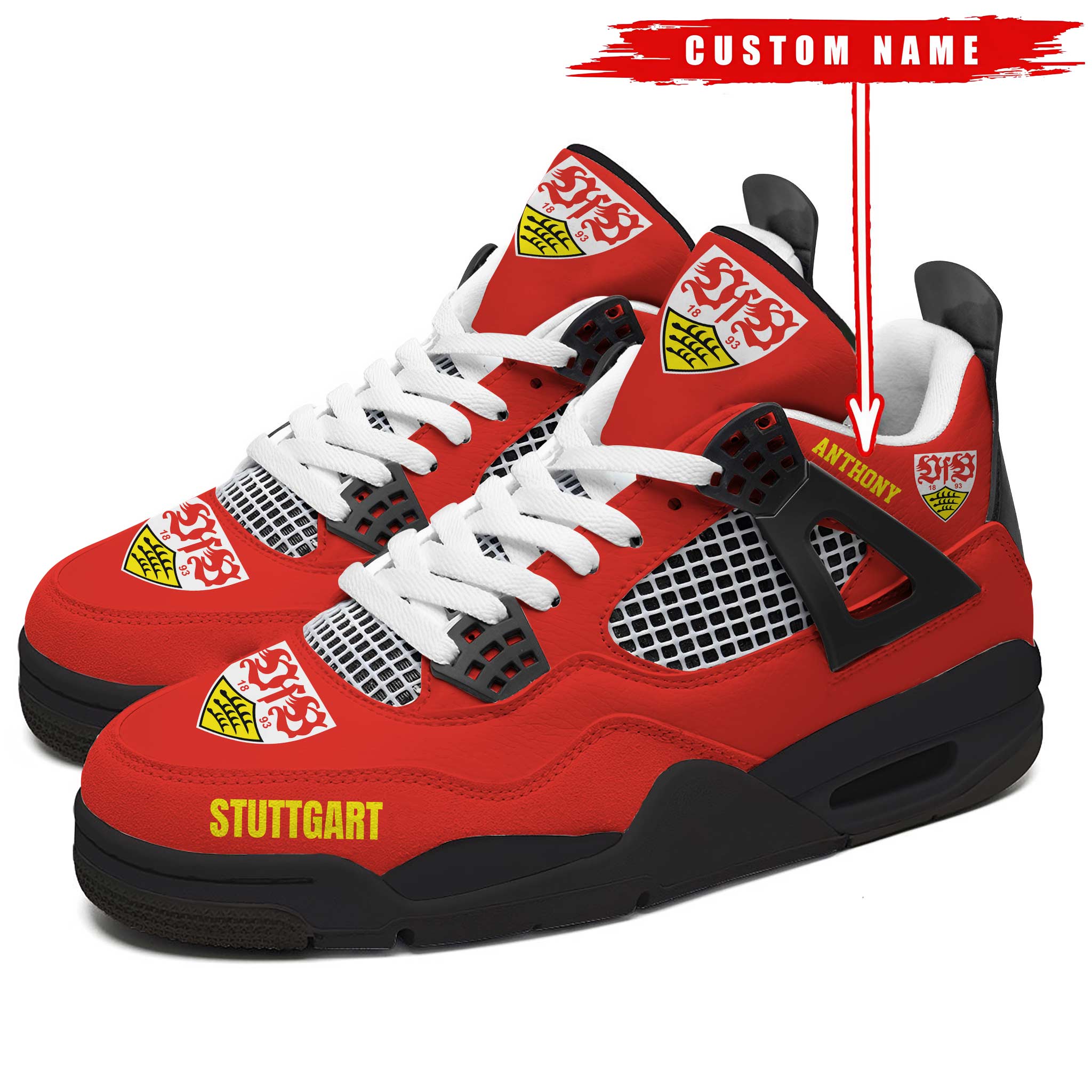 Stuttgart-Bundesliga-Premium-Sneaker-Jordan-4-Personalized-Name-Shoes-JD4705 Stuttgart Bundesliga Premium Sneaker Jordan 4 Personalized Name Shoes JD4705