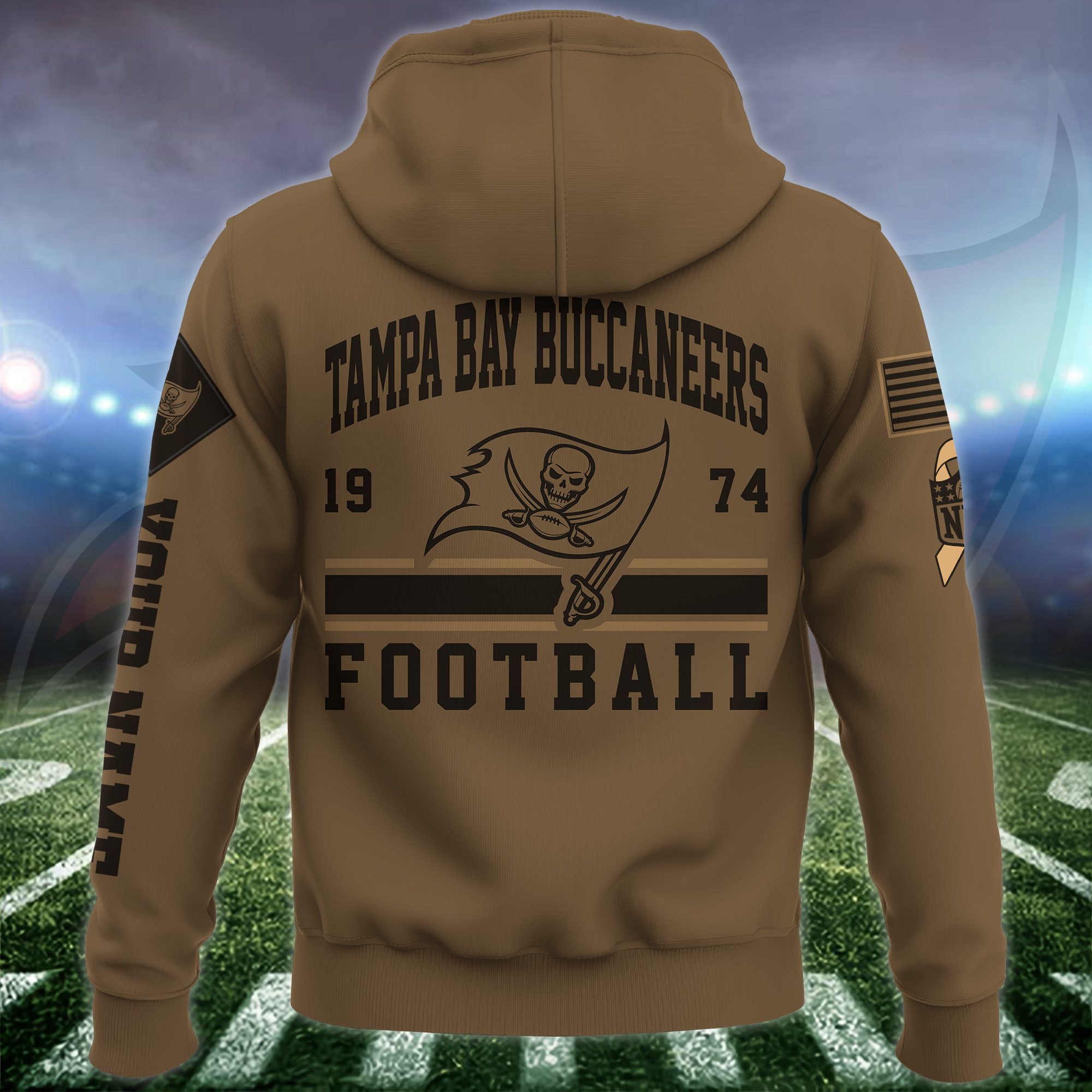 Tampa-Bay-Buccaneers-NFL-Brown-Salute-To-Service-2023-Veteran-3D-Hoodie-Custom-Your-Name-HSL1158-2