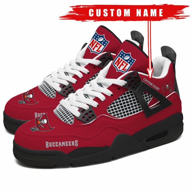 Tampa-Bay-Buccaneers-NFL-Premium-Jordan-4-Sneaker-Personalized-Name-Shoes-JD4767 Tampa Bay Buccaneers NFL Premium Jordan 4 Sneaker Personalized Name Shoes JD4767