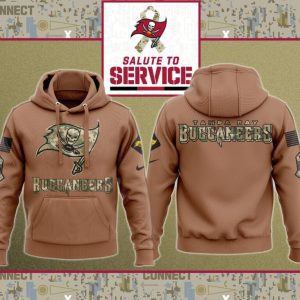 Tampa Bay Buccaneers NFL Salute To Service 2023 Veteran New Logo 3D Hoodie HSL1094