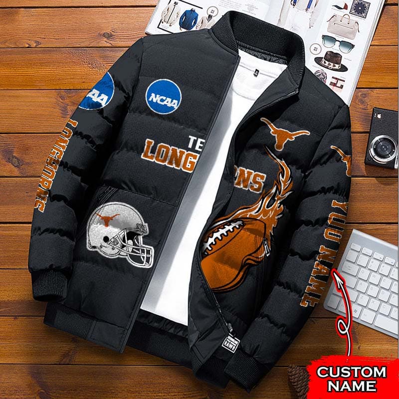 Texas-Longhorns-NCAA-Premium-Puffer-Down-Jacket-Personalized-Name Texas Longhorns NCAA Premium Puffer Down Jacket Personalized Name