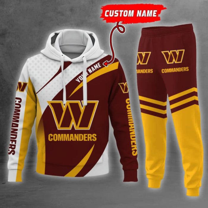 Washington Commanders NFL Premium Sport 3D Hoodie & Jogger Personalized Name CHJ1407