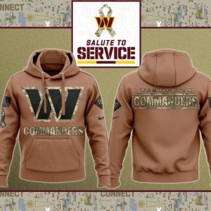 Washington Commanders NFL Salute To Service 2023 Veteran New Logo 3D Hoodie HSL1096