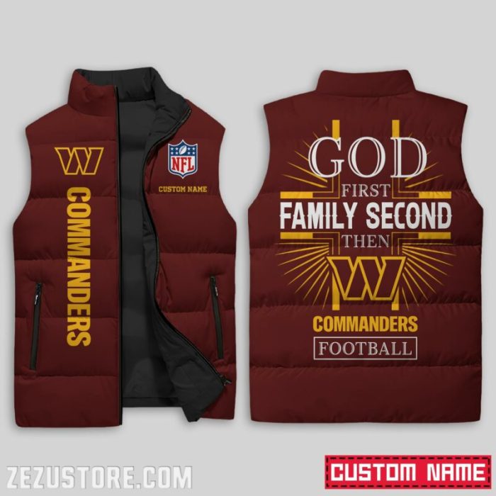 Washington Commanders NFL Sleeveless Down Jacket Sleeveless Vest