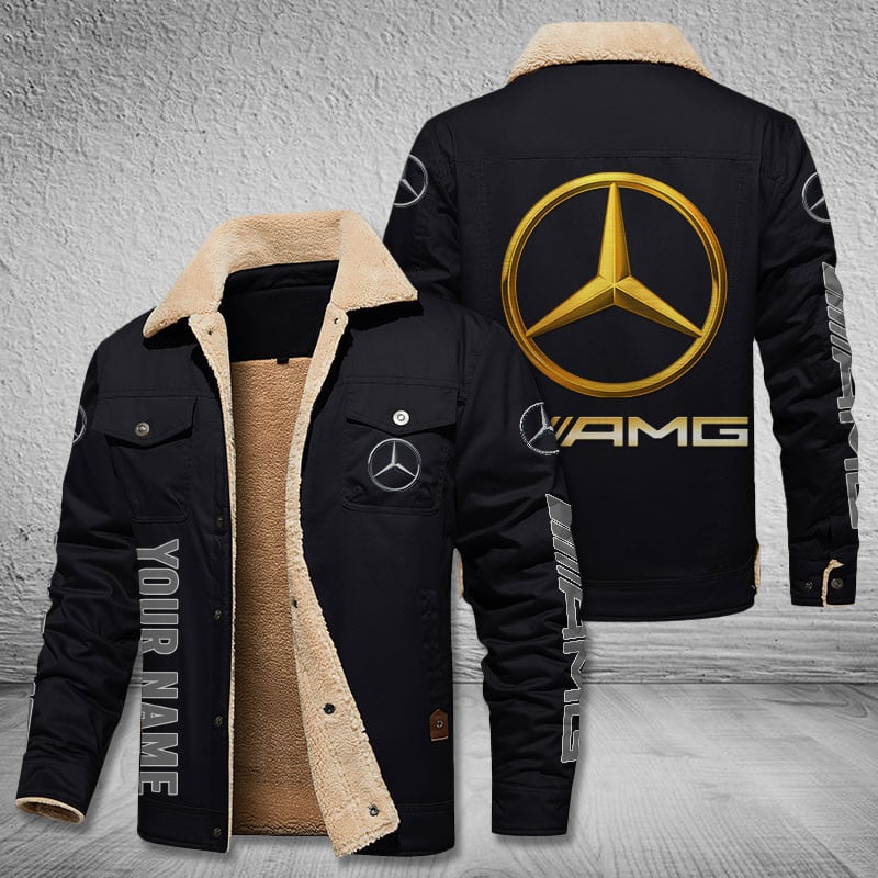 AMG-Cars-Logo-Personalized-Fleece-Cargo-Jacket-Winter-Jacket-FCJ1003 AMG Cars Logo Personalized Fleece Cargo Jacket Winter Jacket FCJ1003
