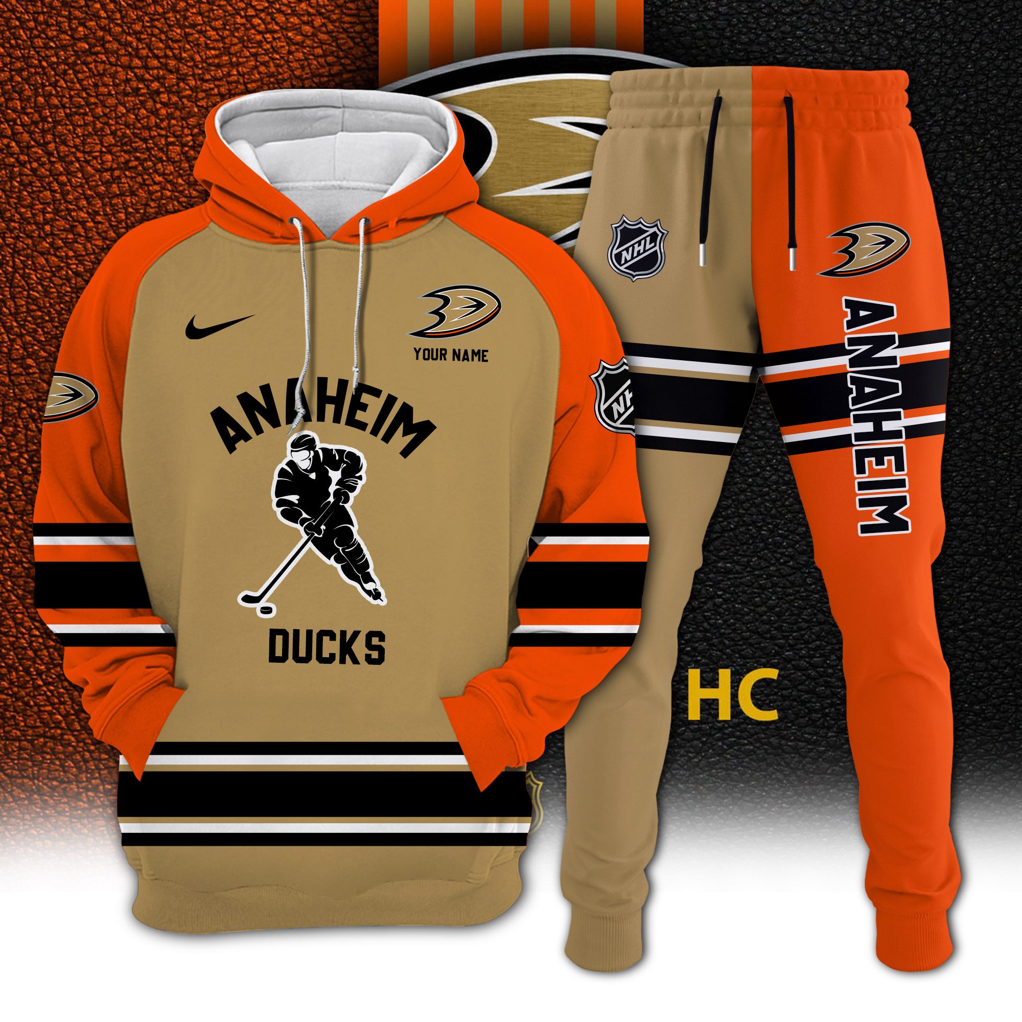 Anaheim-Ducks-Combo-Hoodie-Long-Pants-Set-Edition-3D-CHJ1600 Anaheim Ducks Combo Hoodie Long Pants Set Edition 3D CHJ1600