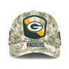 Green Bay Packers Camo 2023 Salute To Service Personalized Classic Baseball Cap