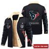 Houston Texans NFL Custom Name Premium Fleece Cargo Jacket Winter Jacket FCJ1267