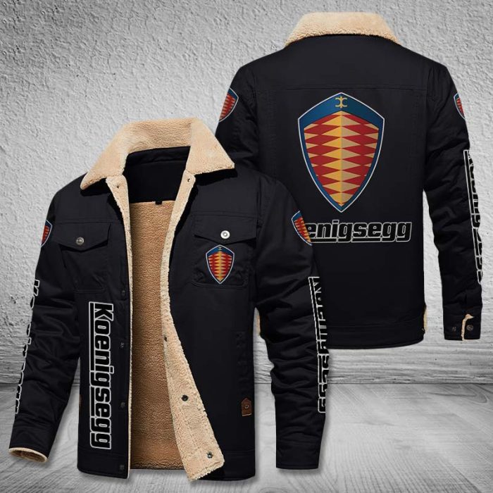 Koenigsegg Fleece Cargo Jacket Winter Jacket For Car Lover 2023 Collection FCJ1065