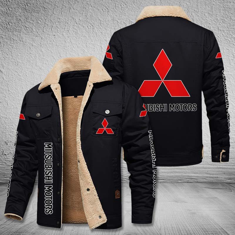 Mitsubishi-Fleece-Cargo-Jacket-Winter-Jacket-For-Car-Lover-2023-Collection-FCJ1075 Mitsubishi Fleece Cargo Jacket Winter Jacket For Car Lover 2023 Collection FCJ1075