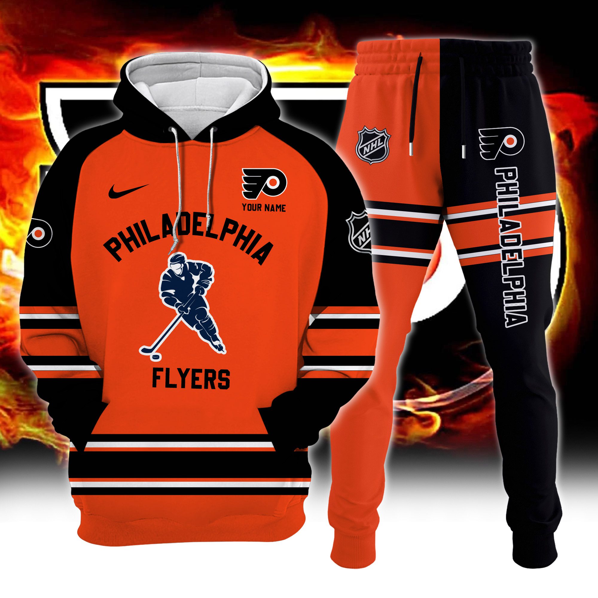 Philadelphia-Flyers-Combo-Hoodie-Long-Pants-Set-Edition-3D-CHJ1621 Philadelphia Flyers Combo Hoodie Long Pants Set Edition 3D CHJ1621