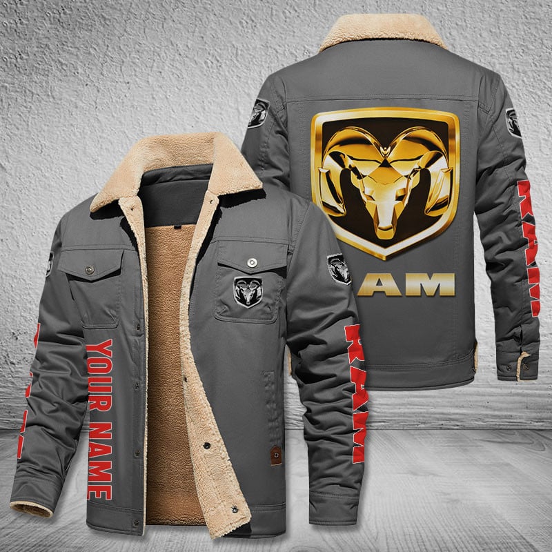 Ram-Truck-Cars-Logo-Personalized-Fleece-Cargo-Jacket-Winter-Jacket-FCJ1027-2