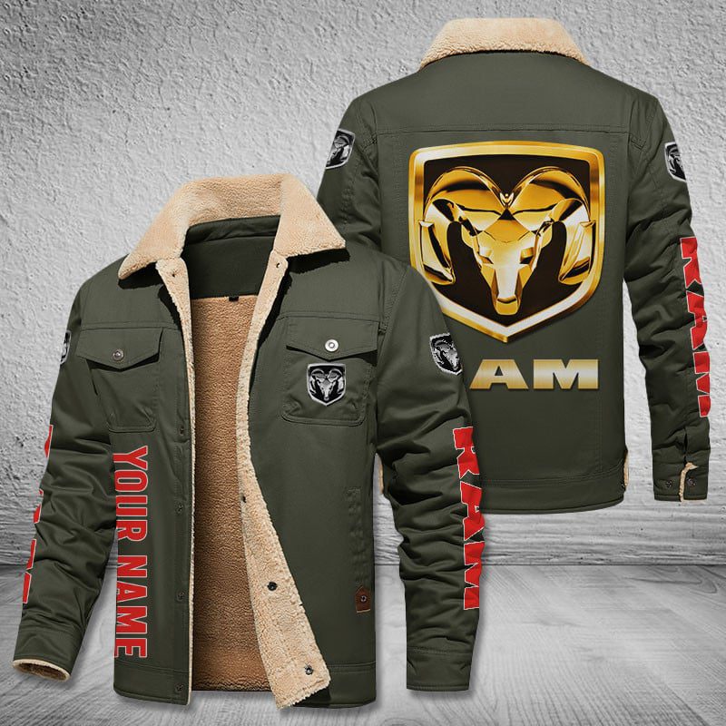 Ram-Truck-Cars-Logo-Personalized-Fleece-Cargo-Jacket-Winter-Jacket-FCJ1027-4