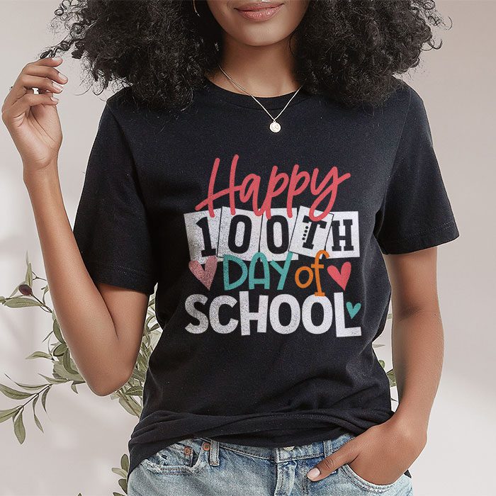 100th-Day-of-School-Teachers-Kids-Child-Happy-100-Days-Unisex-T-Shirt-TH1015-1