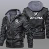 Acura Black Brown Leather Jacket LIZ040