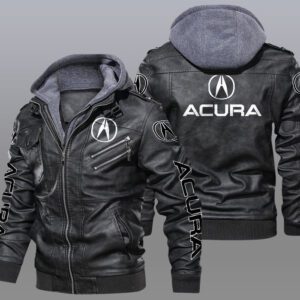 Acura Black Brown Leather Jacket LIZ040