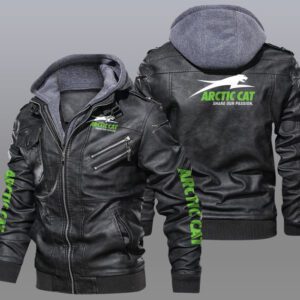 Arctic Cat Black Brown Leather Jacket LIZ045