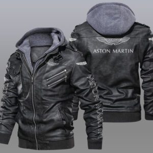 Aston Martin Black Brown Leather Jacket LIZ070