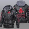 Boston Red Sox Black Brown Leather Jacket LIZ160