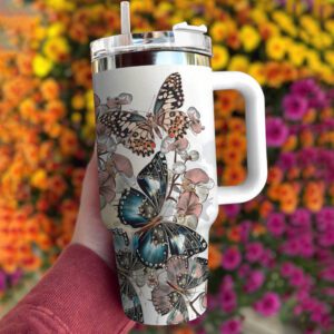 Butterfly Shineful Stanley Tumbler 40oz Beautiful STT1324