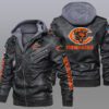 Chicago Bears Black Brown Leather Jacket LIZ143
