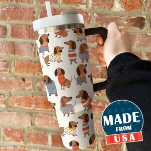 Dachshund Shineful 40oz Stanley Tumbler Cuteness Overload STT1513