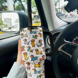 Dachshund Shineful 40oz Stanley Tumbler Happy STT1518