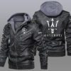 Maserati Black Brown Leather Jacket LIZ078