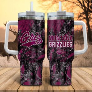 Montana Grizzlies NCAA Hunting Personalized Stanley Tumbler 40oz STT1035