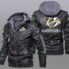 Nashville Predators Black Brown Leather Jacket LIZ223