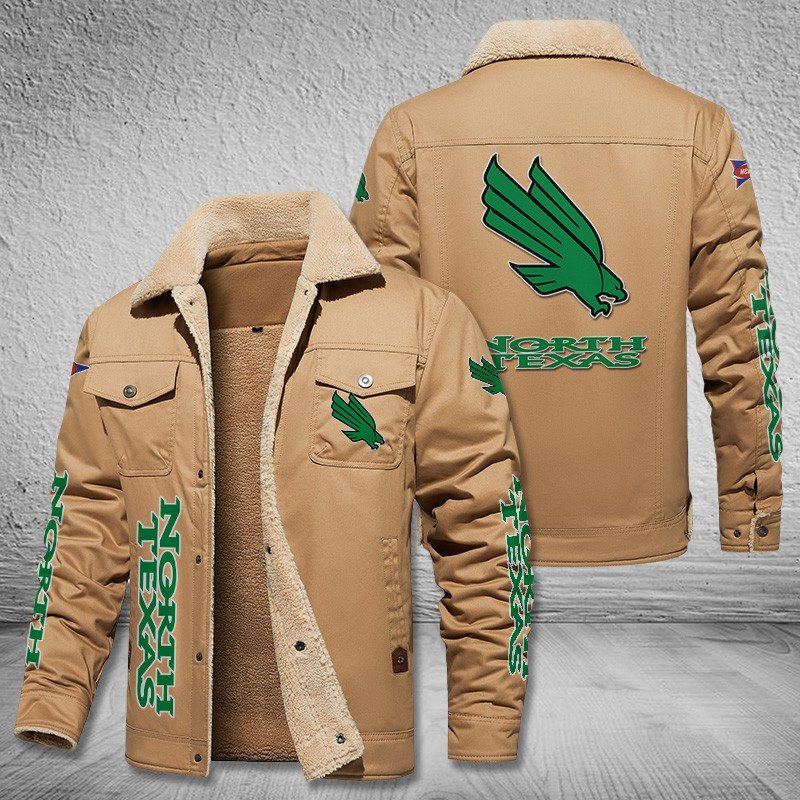 North-Texas-Mean-Green-Fleece-Cargo-Jacket-Winter-Jacket-FCJ1981-3