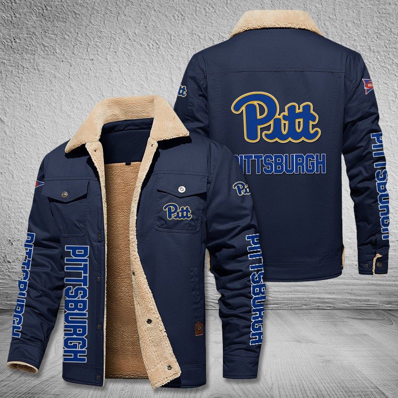 Pittsburgh-Panthers-Fleece-Cargo-Jacket-Winter-Jacket-FCJ1992 Pittsburgh Panthers Fleece Cargo Jacket Winter Jacket FCJ1992