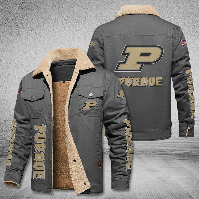 Purdue-Boilermakers-Fleece-Cargo-Jacket-Winter-Jacket-FCJ2007 Purdue Boilermakers Fleece Cargo Jacket Winter Jacket FCJ2007