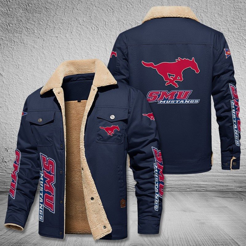 Smu-Mustangs-Fleece-Cargo-Jacket-Winter-Jacket-FCJ1990-4