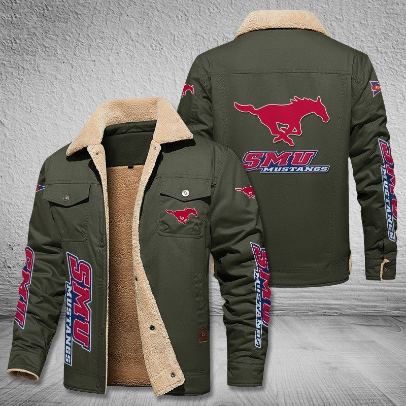 Smu-Mustangs-Fleece-Cargo-Jacket-Winter-Jacket-FCJ1990-5