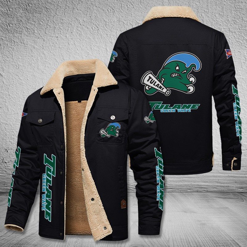 Tulane-Green-Wave-Fleece-Cargo-Jacket-Winter-Jacket-FCJ2014-1
