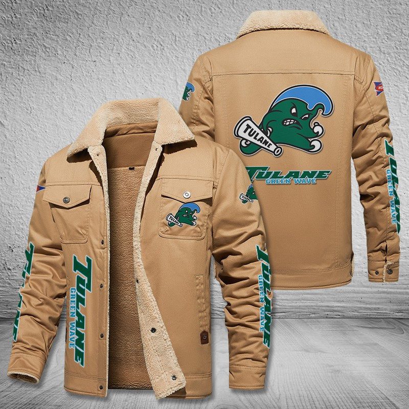 Tulane-Green-Wave-Fleece-Cargo-Jacket-Winter-Jacket-FCJ2014-3