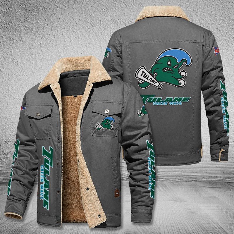 Tulane-Green-Wave-Fleece-Cargo-Jacket-Winter-Jacket-FCJ2014-4