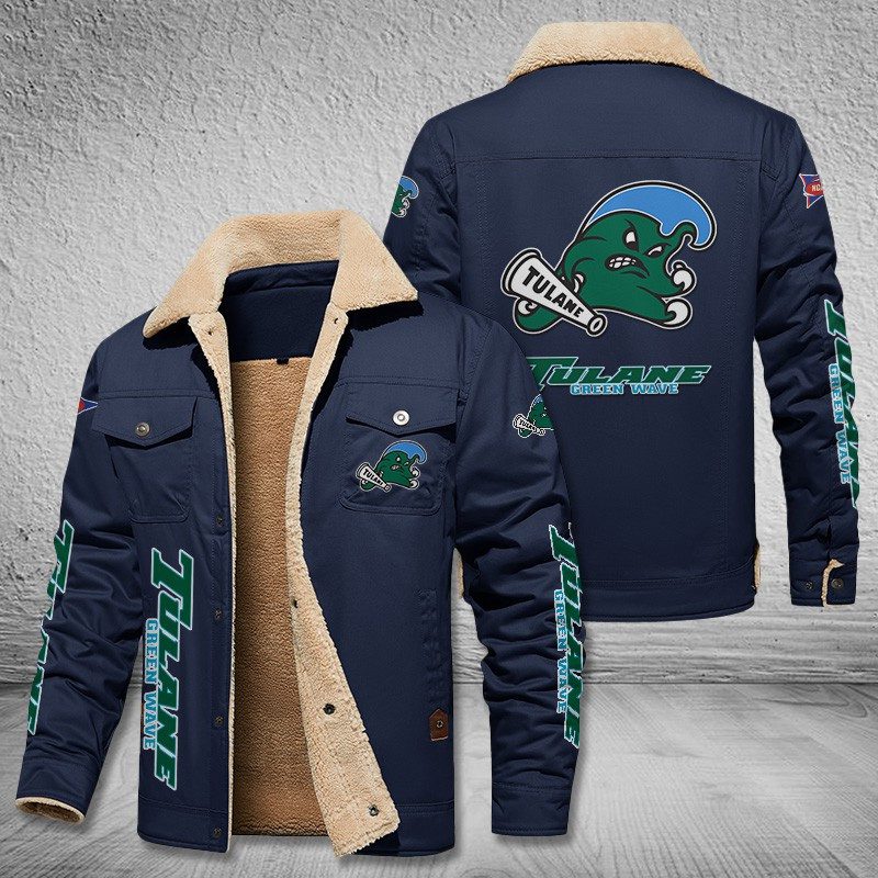 Tulane-Green-Wave-Fleece-Cargo-Jacket-Winter-Jacket-FCJ2014-5