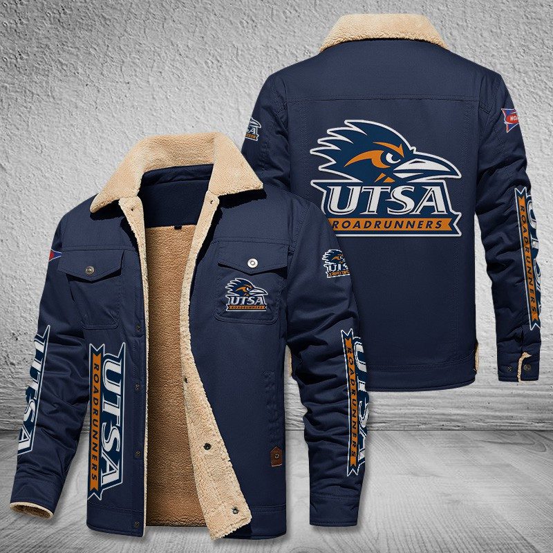 Utsa-Roadrunners-Fleece-Cargo-Jacket-Winter-Jacket-FCJ1984 Utsa Roadrunners Fleece Cargo Jacket Winter Jacket FCJ1984